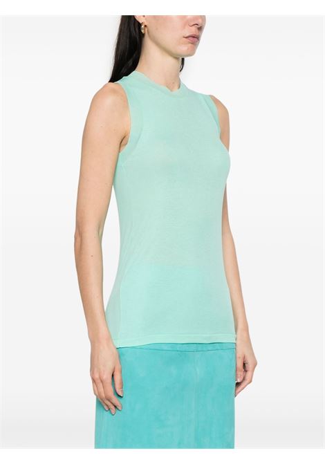 canotta semitrasparene donna verde acqua AURALEE | A00T04HFAQUA GREEN